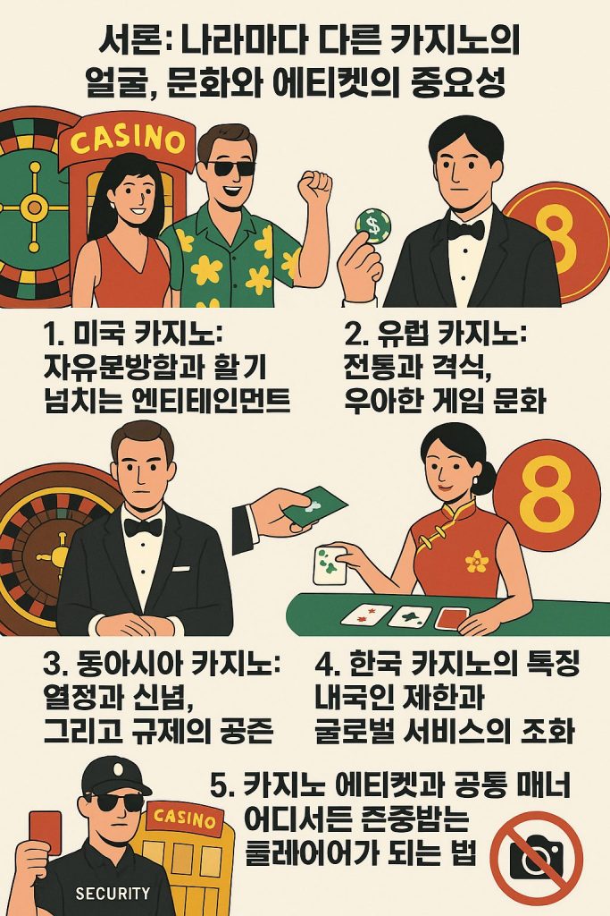 각국 카지노의 독특한 문화와 에티켓 인포그래픽